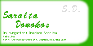 sarolta domokos business card